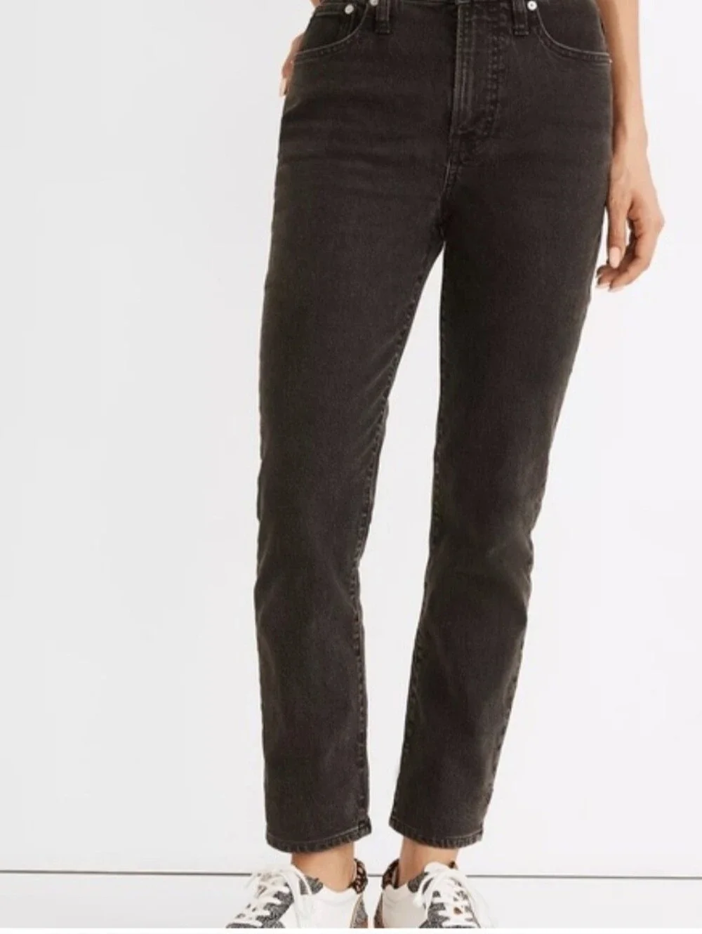 Madewell The Curvy Perfect Vintage Jean in Faded Black Wash